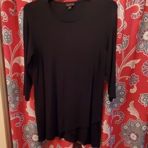 J Jill black 3/4 sleeve tunic euc